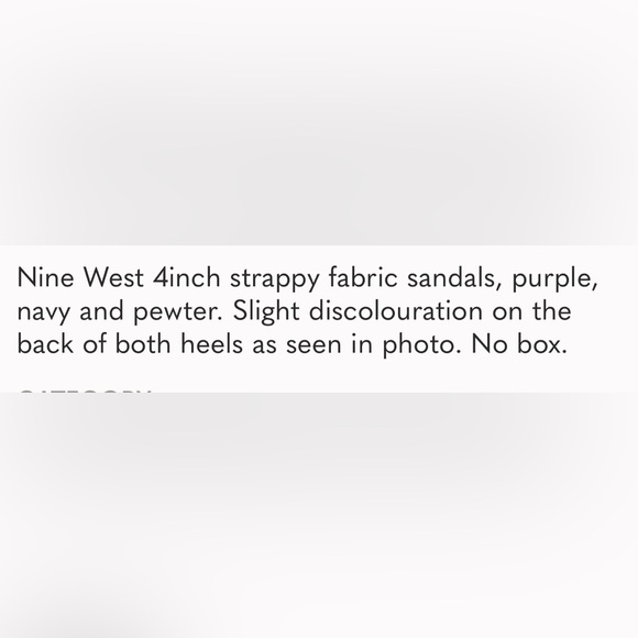 Nine West Sandal Heels Sz 7 - Picture 5 of 5